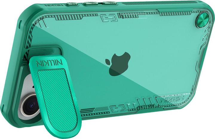 Produktbild Nillkin Iceblade Prop Case mit Objektivabdeckung und Ständer für iPhone 16e - Grün (Apple iPhone 16e)