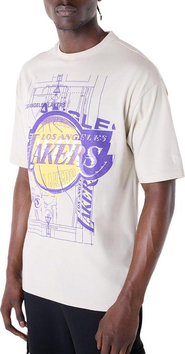 Actual product image New Era NBA Shirt - GRAPHIC Los Angeles Lakers stone - L (L)