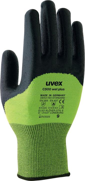 Image du produit Uvex Safety Gants C500 Wet plus, niveau de protection contre les coupures 5, Dyneema, bambou, taille 10 (10)