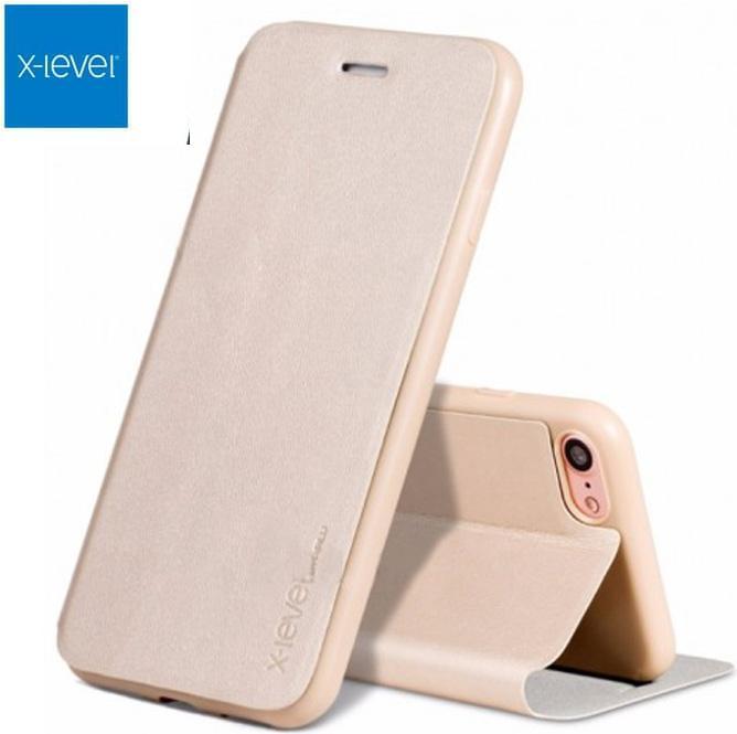 Produktbild X-Level iPhone 11 Pro - FIBColor Flip Etui, Kunstleder, 360° Rundumschutz, Gold (Apple iPhone 11 Pro)