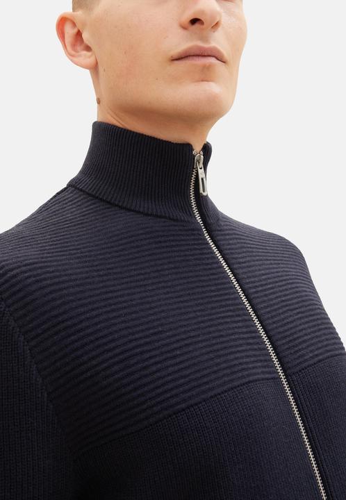 Actual product image STRUCTURE mix knit jacket knitted navy (XXL)