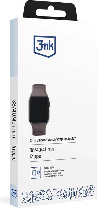 Produktbild 3MK Silicone Watch Strap brązowy/taupe dla Apple Watch 38/40/41mm (Silikon, Edelstahl)