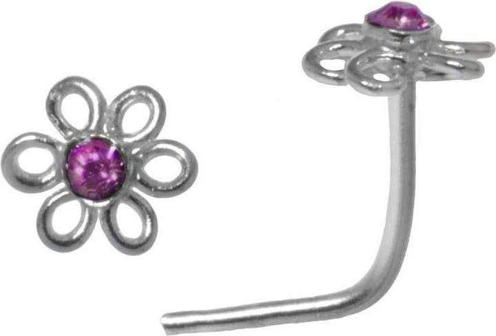 Bijouteria Nasenpiercing (Silber 925, Kristall)