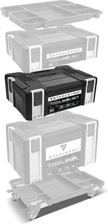 Produktbild Stahlwerk Toolbox Grösse M 443 x 310 x 151 mm stapelbare Systembox mit Tragegriff (1 Teile)