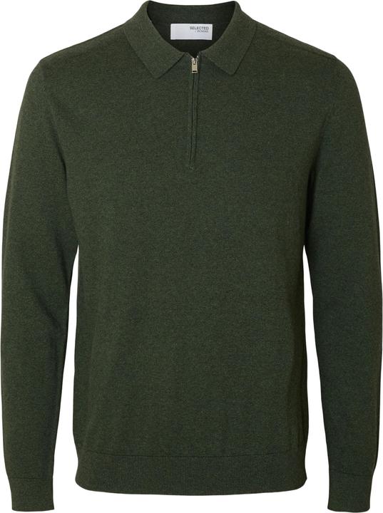 Selected Homme Slhberg Ls Half Zip Polo Noos