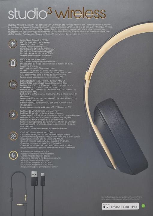 Image du produit Beats Studio3 sans fil (ANC, 22 h, Sans fil)