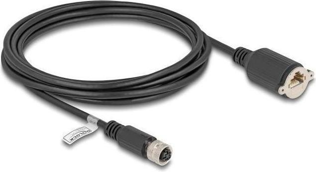 Immagine prodotto Delock Cavo M12 con codice D da presa a 4 pin a presa RJ45 per E (F/UTP, CAT5e, 3 m)