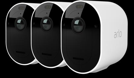 Image du produit Arlo Pro 4 Spotlight, pack de 3 caméras blanc (2688 x 1520 pixels)