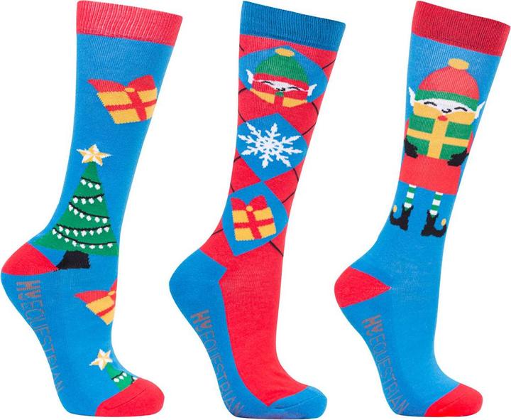 Hy Jolly Elves Socken weihnachtliches Design(3erPack) (3er Pack, 37 - 42)