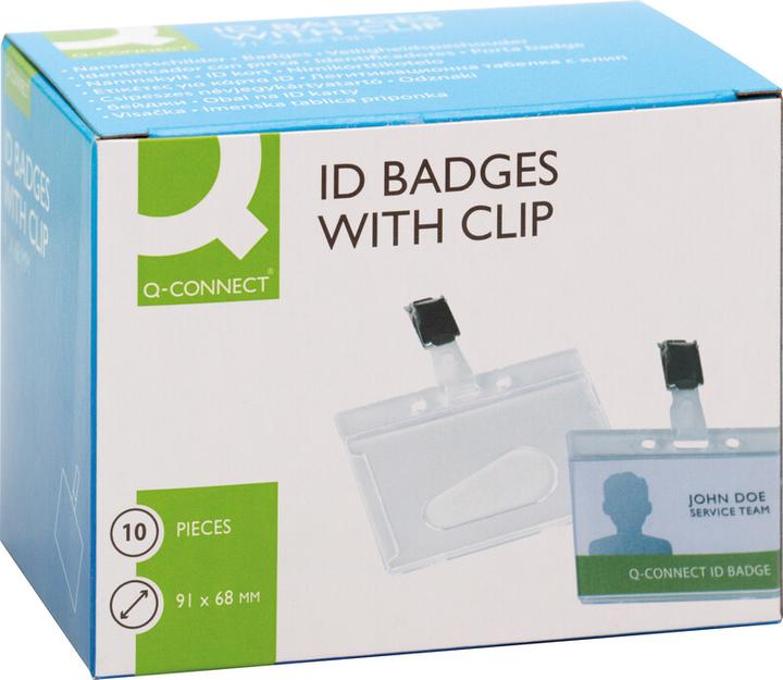 Productafbeelding Q-Connect Harde doos voor bedrijfs-ID-kaarten met clip