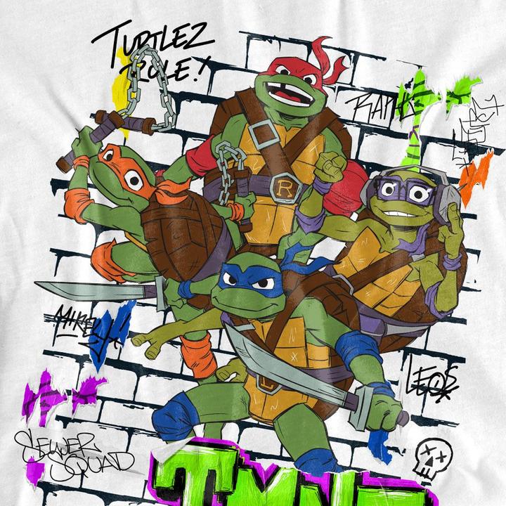 Immagine prodotto Teenage Mutant NT Maglietta Muro di Mattoni Poster Uomo (4XL)