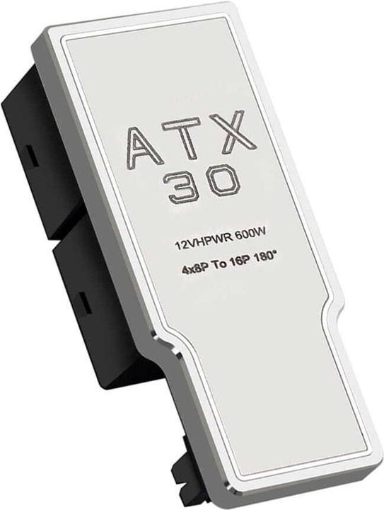 Produktbild Phobya ZK 12VHPWR Adapter 180 Grad 16Pin to 4x8Pin - White Left