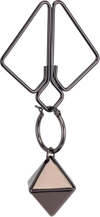 Actual product image Lockink Nipple Clamps with Heavy Pendant - grey