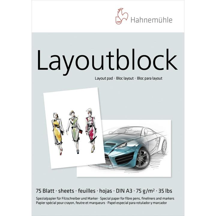 Produktbild Hahnemühle Layout-Block A 3 75 Blatt 75 g (A3, Kein Einband)