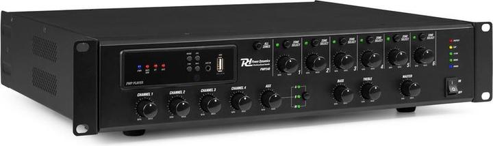 Produktbild Power Dynamics PMP240 6 ZONE -Verstärker - perfekt für Rundfunkanlagen - mit Bluetooth - 240W