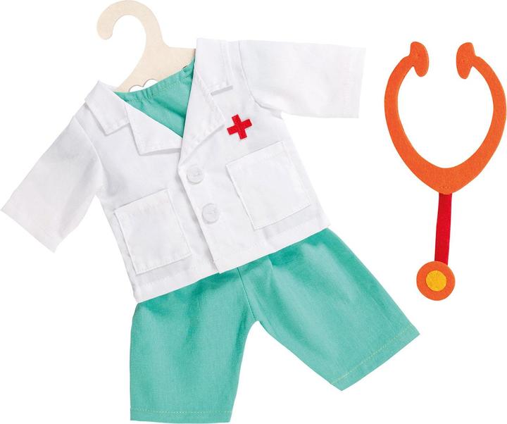 Actual product image Heless Doll of doctor outfit with stethoscope