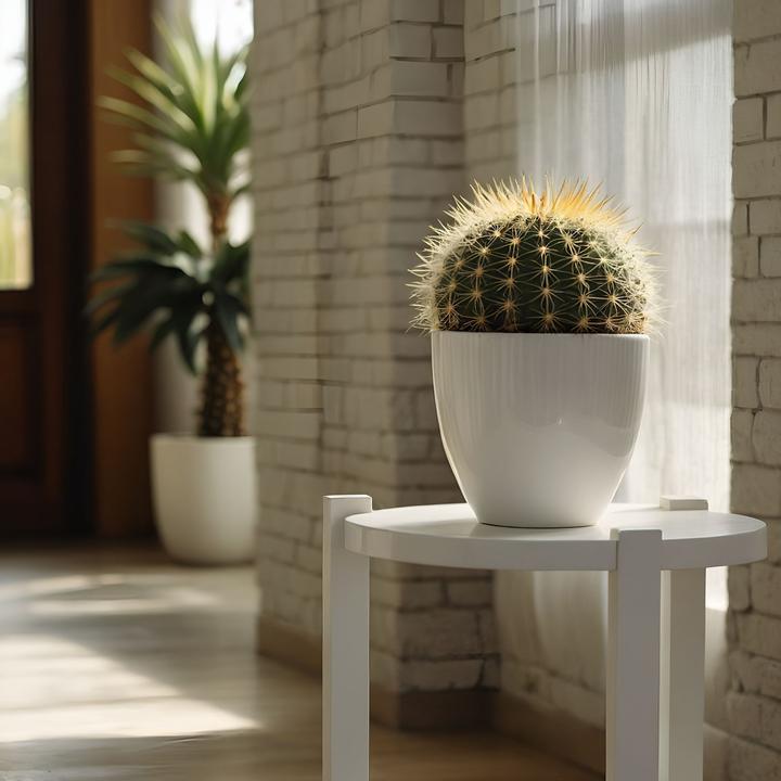 Actual product image Plant in a Box Echinocactus grusonii - Golden globe cactus (25 cm)