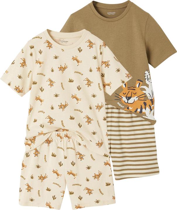 Actual product image Vertbaudet 2er-Pack kurze Jungen Schlafanzüge mit Tigern Oeko-Tex (104)