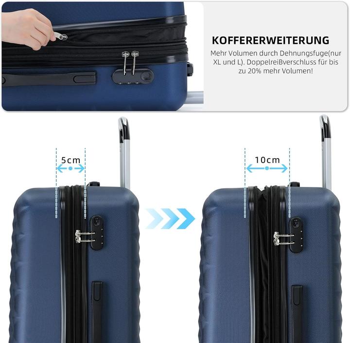 Actual product image Beibye 2066 Hartschalenkoffer mit Zahlenschloss (M (50 - 90l))