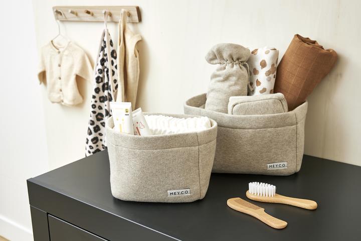 Produktbild Meyco Wickeltichkörbchen small Knit basic sand melange