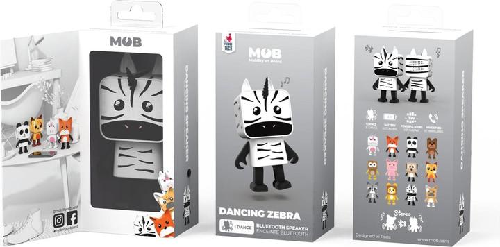 Image du produit Mobility on Board Dancing Animals speaker Zèbre (4 h, Fonctionnement sur batterie)