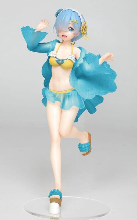 Actual product image Taito Re:Zero Precious PVC Statue Rem Original Frill Swimwear Ver. Renewal Edition 23 cm