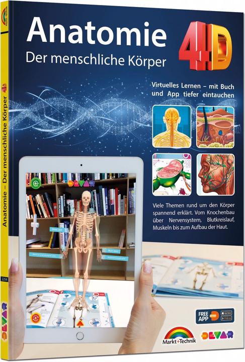 Produktbild Anatomie 4D - der menschliche Körper mit APP zum virtuellen Rundgang (Deutsch, Markt+Technik Verlag GmbH, 2021)