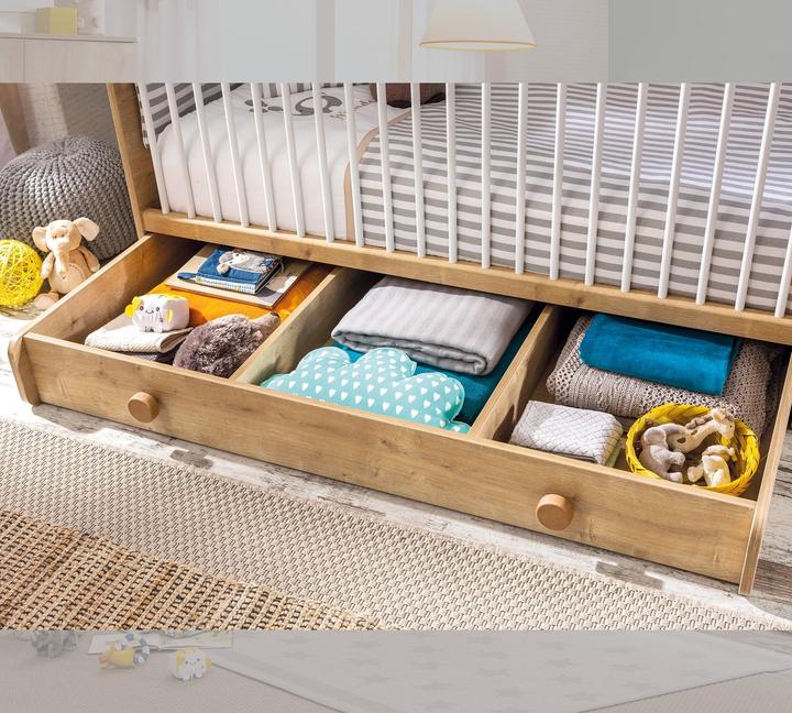Actual product image Cilek Bed drawer Mocha baby crib