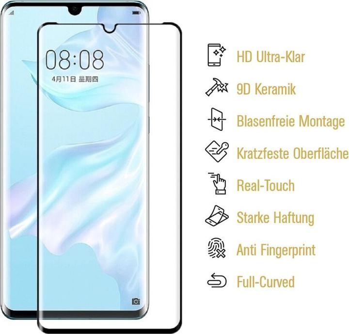 Produktbild Protectorking 3x Ceramic-Glass Full Cover HD Klar (3 Stück, Huawei P30 Pro)