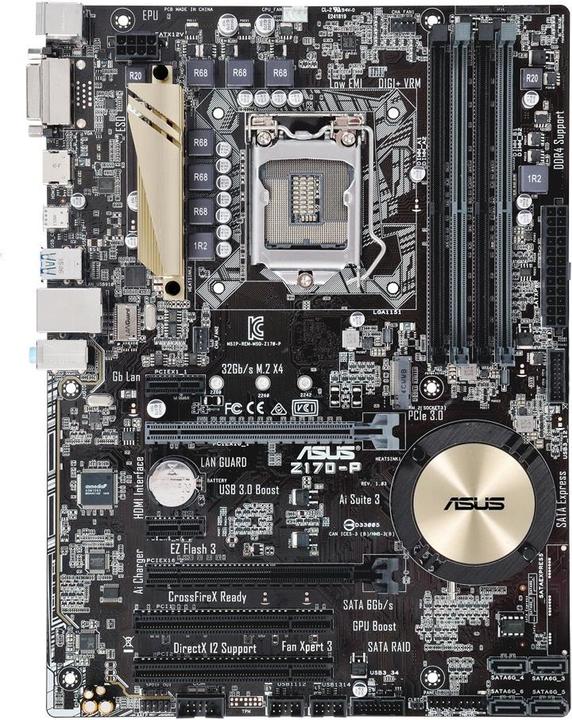 Produktbild ASUS Z170-P D3 (LGA 1151, Intel Z170, ATX)