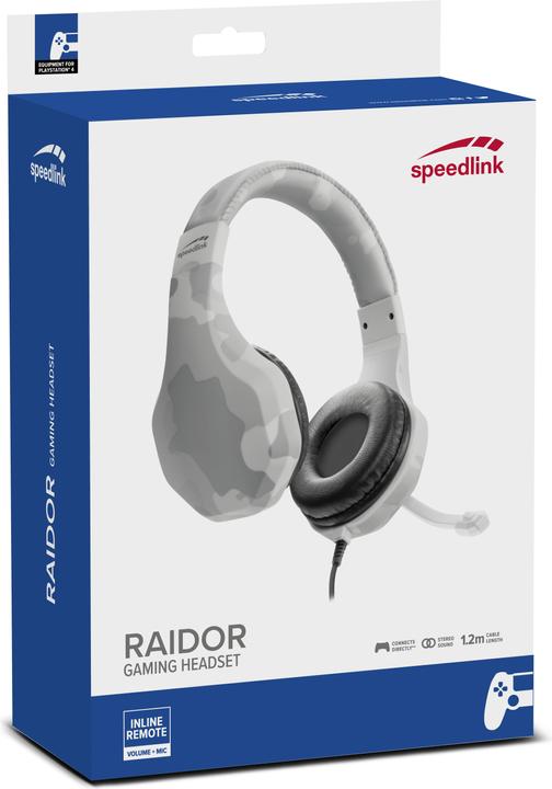 Produktbild Speedlink Headset Raidor PS4, weiss (SL-450303-WE) (Kabelgebunden)