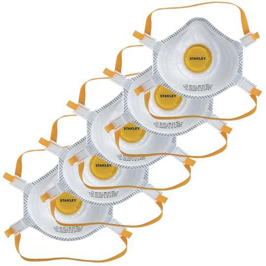 Stanley Filtrierende Schutzmaske mit Ventil FFP3 NR D, 5 Stk. (5 x)
