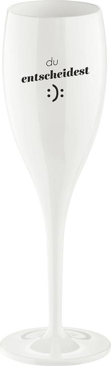 Produktbild Koziol Sektglas Superglas Du entscheidest 100 ml, 1 Stück, Weiss (10 cl, 1 Gläser, Sektgläser)