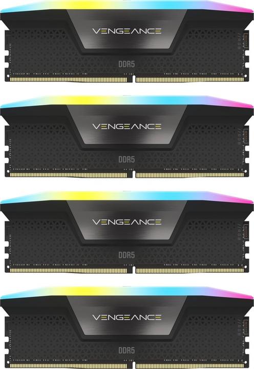 Actual product image Corsair DDR5 64GB PC 6400 CL32 KIT (4x16GB) VENGEANCE RGB B retail (4 x 16GB, 6400 MHz, DDR5 RAM, DIMM)