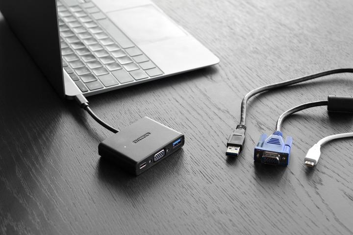 Actual product image Sitecom CN-364 USB-C to USB + VGA + USB-C 3-in-1 Adapter (USB-C)