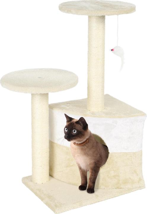 Produktbild Wiltec Kratzbaum Beige 71cm Katzenkratzbaum Katzenbaum Kletterbaum Katze (71 cm, Beige)