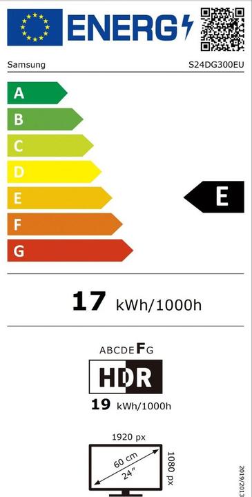 Energie-Label Samsung Odyssey G3 (1920 x 1080 Pixel, 24")