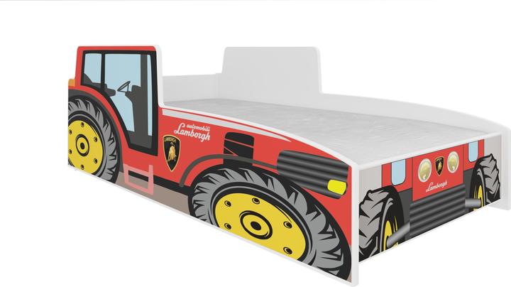Actual product image ADRK Furniture Bed with mattress TRACTOR RED 160x80 (160 x 80 cm)