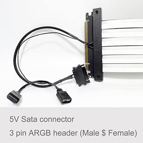 Image du produit Azza Câble adaptateur PCI-e 3.0 x16 ARGB 20R-I 90° ACAZ-20R-L