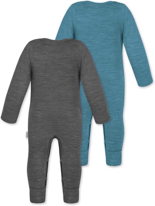 Produktbild Normani 2er Pack Baby Merino Strampler „Tangoio" - 9595 (62)