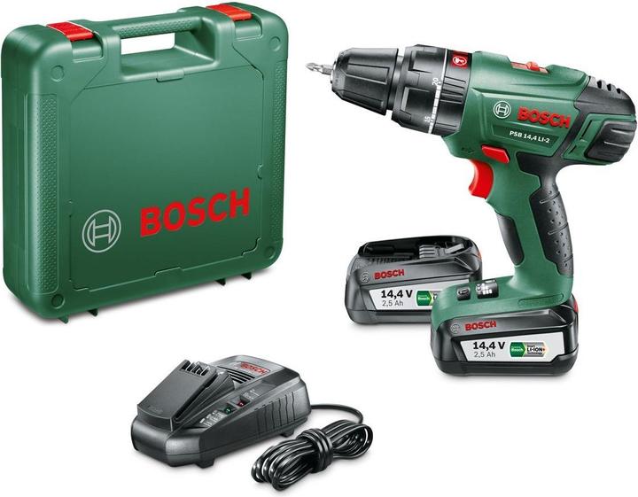 Produktbild Bosch Home & Garden PSB 14,4 LI-2, 2 Akkus (Akkubetrieb)