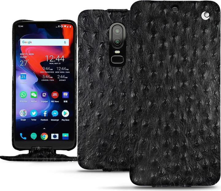 Actual product image Noreve Leather cover vertical (OnePlus 6)