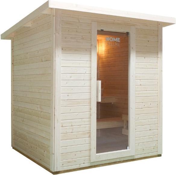 Home Deluxe Saunahaus Outdoor MACAH L- 221 x 217 cm für 4 Personen - Sauna mit 6kW Ofen