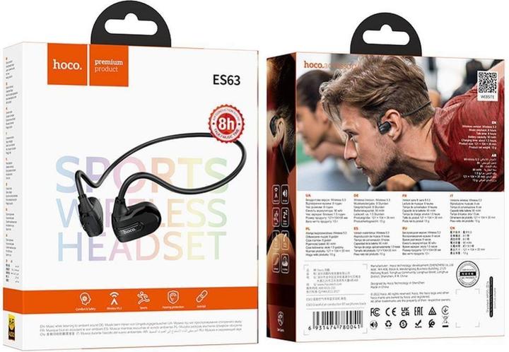 Actual product image Hoco ES63 Graceful Headset Kabellose Luftleitung Konnektivität/Musik Bluetooth Schwarz (8 h, Wireless)