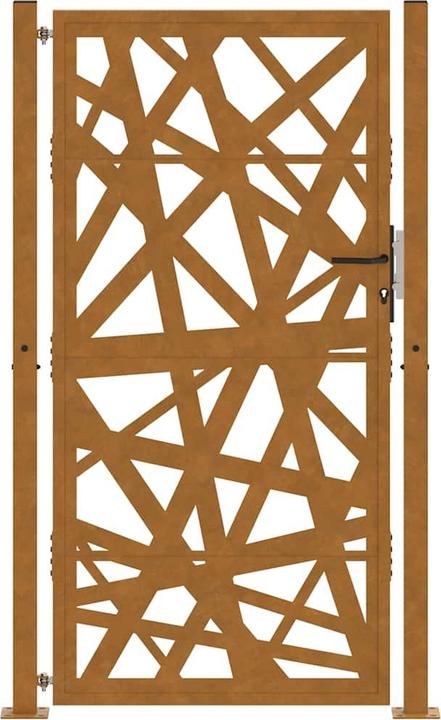 Produktbild VidaXL Gartentor 105x180 cm Wetterfester Stahl Lichtdesign Zauntor Outdoor Tor