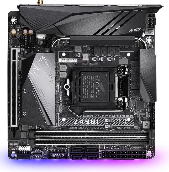 Image du produit Gigabyte Z490i Aorus Ultra (LGA 1200, Intel Z490, Mini-ITX)