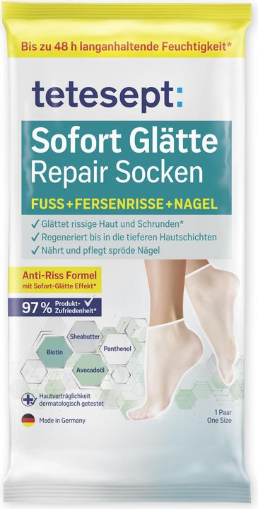 Produktbild Tetesept Sofort Glätte+Repair Socken (Fussbad)
