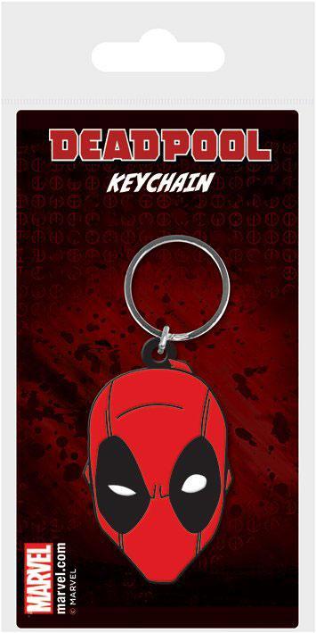 Pyramid Marvel Comics Rubber Schlüsselanhänger Deadpool Gesicht 6 cm