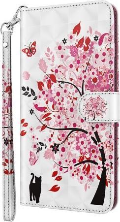 Produktbild Cover-Discount Huawei P smart 2021 - Etui Glitzer Effekt Baum rosa (Huawei P Smart (2021))