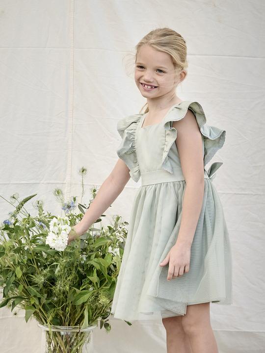 Produktbild Vertbaudet Festliches Mädchen Volantkleid, Musselin & Tüll (146, 152)